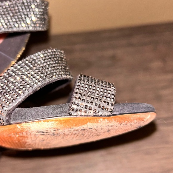 Schultz crystal wrap black suede heels - Picture 9 of 10